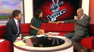 Image for The Voice's Bob Blakeley gets management offer live on BBC Breakfast