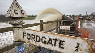 Image for Anger in flooded Somerset village Moorland