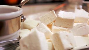 Image for Homemade marshmallows with chocolate sauce