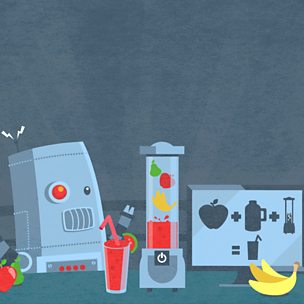 A robot following an algorithm to make a smoothie.