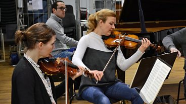 Igor Levit recording with Signum Quartet at Warehouse, Waterloo.