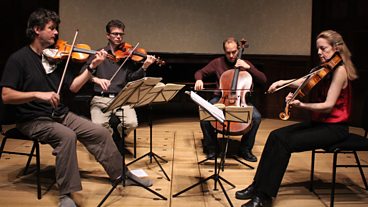 The St Lawrence String Quartet rehearse at Wigmore Hall
