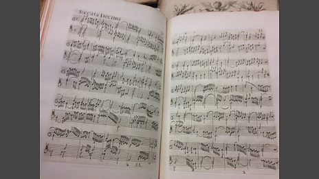 Frescobaldi and Mozart editions, shortly to go on sale at Sotheby's, Paris.