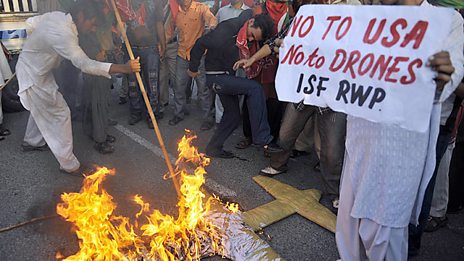 A protest against drones in Pakistan