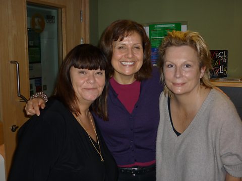 Dawn and Jennifer with guest Rebecca Front