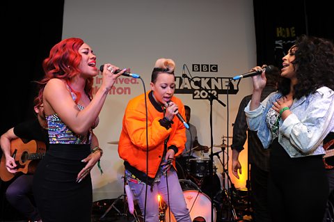 Stooshe perform in the Live Lounge at BBC Radio 1 & 1Xtra's Academy