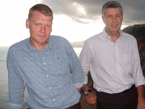 Tom with climate change expert Antonio Domingos Abreu