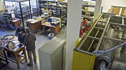Mike with Dr Julian Allwood at the Low Carbon Materials Processing lab in Cambridge