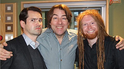 Jonathan with Jimmy Carr & Newton Faulkner