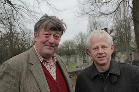 Stephen Fry and Richard Curtis at Graveyard