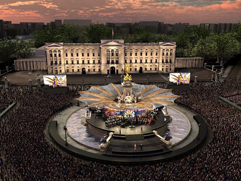 An artist's impression of The Diamond Jubilee Concert