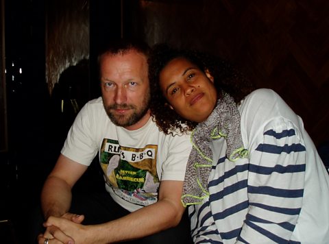 Mats Gustafsson & Neneh Cherry backstage at the Village Underground