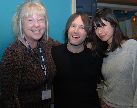 Liz with Christmas guests Tim Wheeler & Emmy The Great