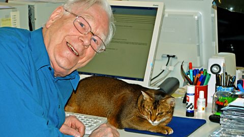 Desmond with Sam the Cat!