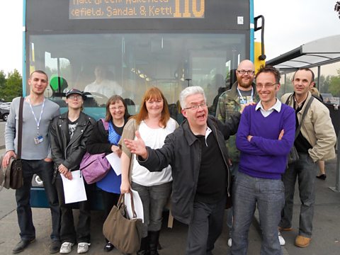 The Radio 4 sodcasting crew and the Arriva Yorkshire 110 bus 