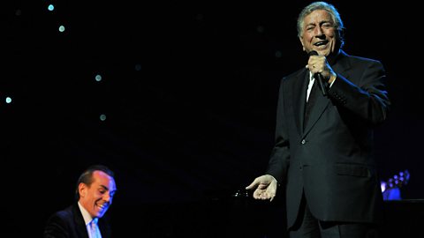 Tony on stage with his pianist Lee Musiker