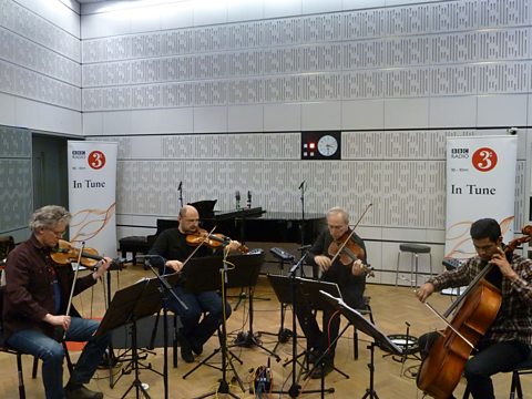 Kronos Quartet in the In Tune studio
