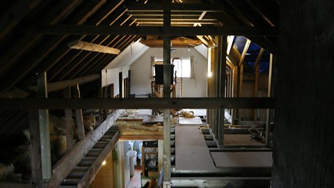 BEFORE: THE LOFT (LOOKING DOWN INTO THE HALL