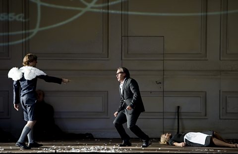 Uli Kirsch (Cherubim), Erwin Schrott (Figaro), Marlis Petersen (Susanna)