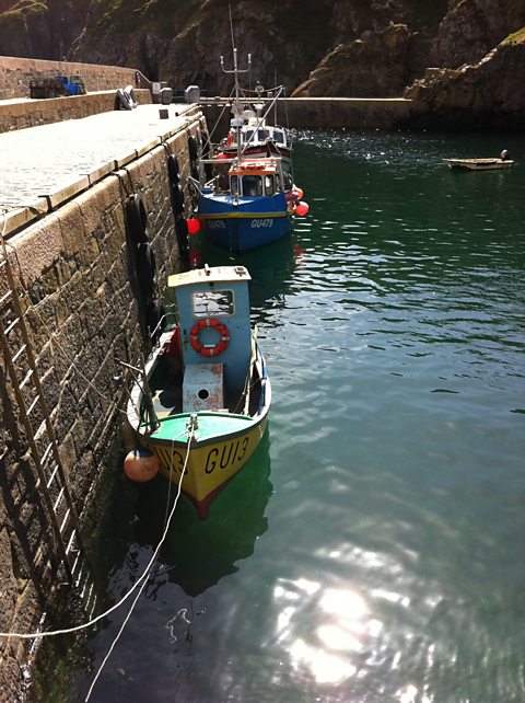 Fishing boat in Sark harbour 
