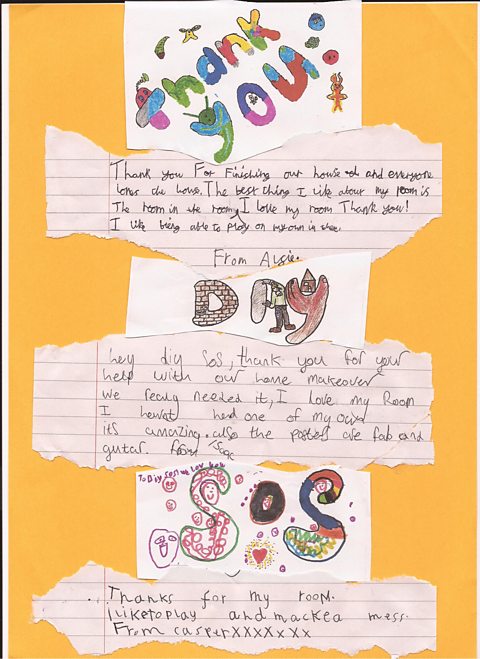 'THANK YOU' FROM THE CHILDREN