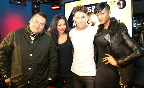 Charlie Sloth with Joey Essex, Sarah-Jane and RiRi.