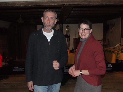 Michael Rosen and Laura Brown at The American Museum in Britain