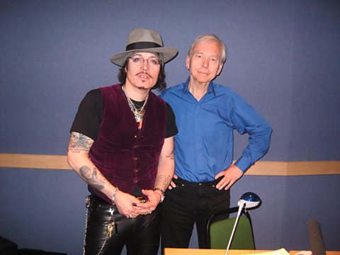 Adam Ant and John Humphrys in the 'On the Ropes' studio