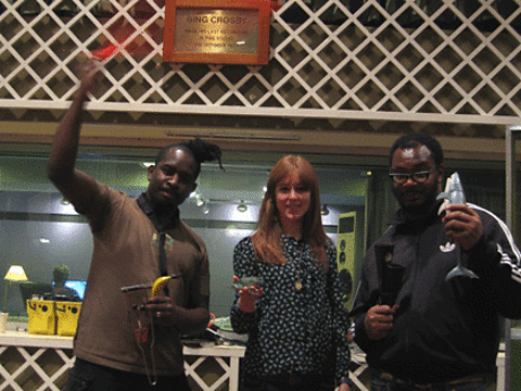 L-R Jason Yarde, Hannah Peel, Ty