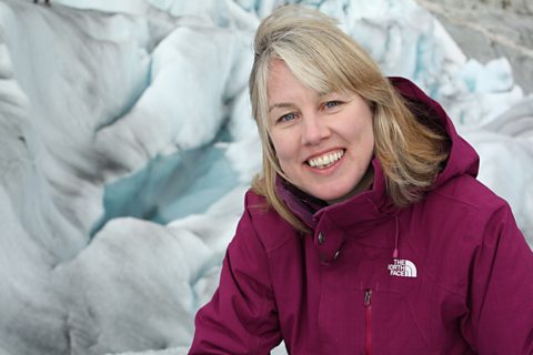 Dr Gabrielle Walker on Nigardsbreen glacier in Norway
