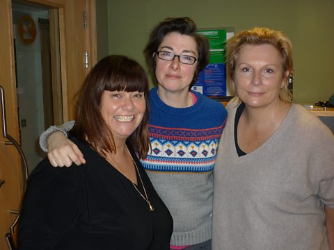 Dawn and Jennifer with guest Sue Perkins