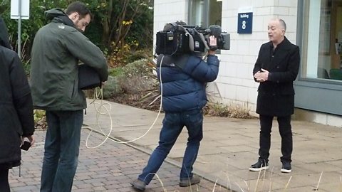 Filming with Tony Robinson