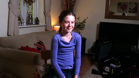 Poppy being filmed