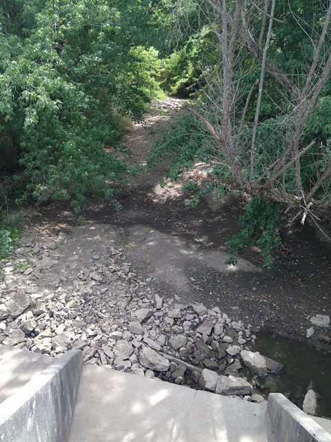 A dry creek in the U.S. Mid-West