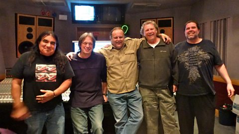 Walter Trout in session: The band with producer Paul Long