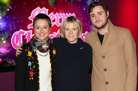Lucy from NME with Edith and Aled from Kids in Glass Houses