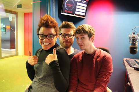 Gemma, Rick Edwards and Matt Edmondson