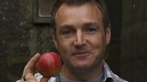 Chris with cider apple