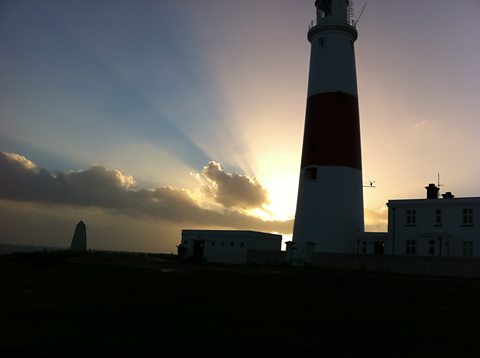A winter's evening at Portland Bill Lighthouse, Dorset 