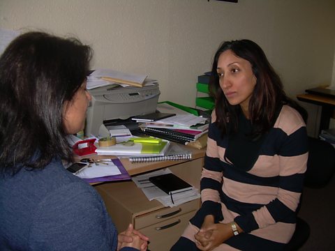 Shazia interviewing 'Renu' who claims she's she faces threats.