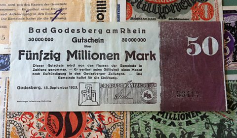 A German bank note from the time of the Weimar Republic