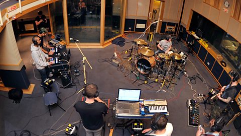 True Tiger at Maida Vale recording their session for MistaJam