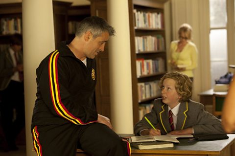 Matt LeBlanc as the Hockey Coach in "Pucks"