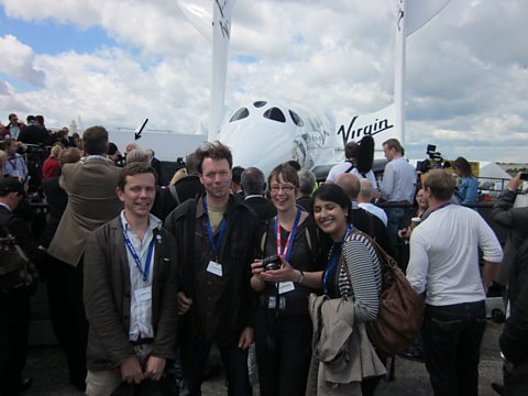 The Material World team with Richard  Branson (Arrowed)