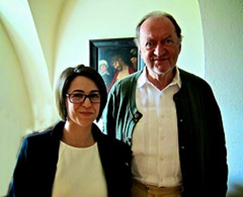 Suzy Klein and Nikolaus Harnoncourt at his home in Austria