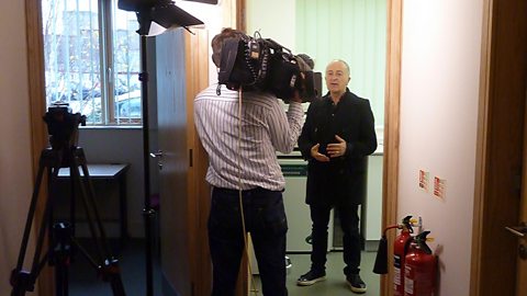 Filming in the lab