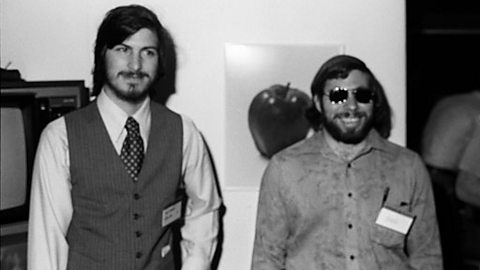 Steve Jobs and Steve Wozniak in 1977
