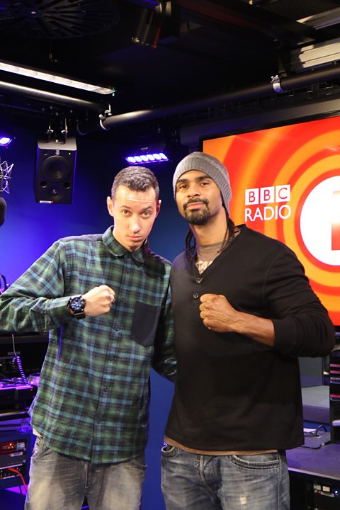 Nick Bright with boxer David Haye