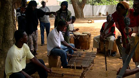 King Ayisoba and band rehearsal