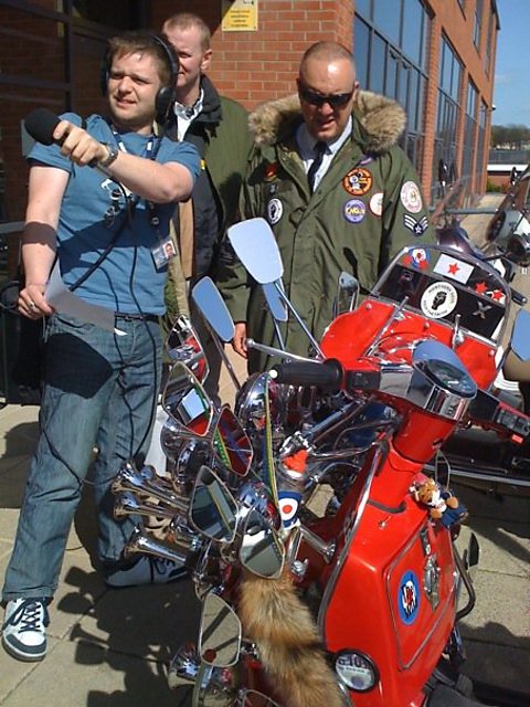 Richard Spurr with the Nottingham Knights Scooter Club